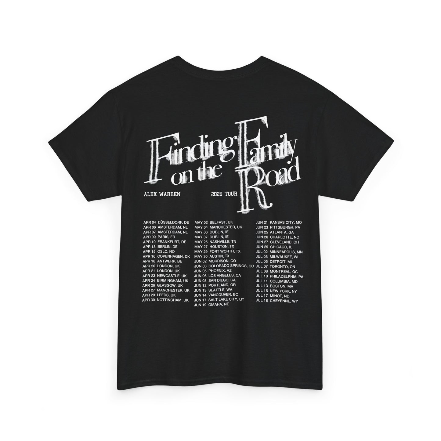 Alex Warren Merch - FFOTR Tour Dates T-Shirt