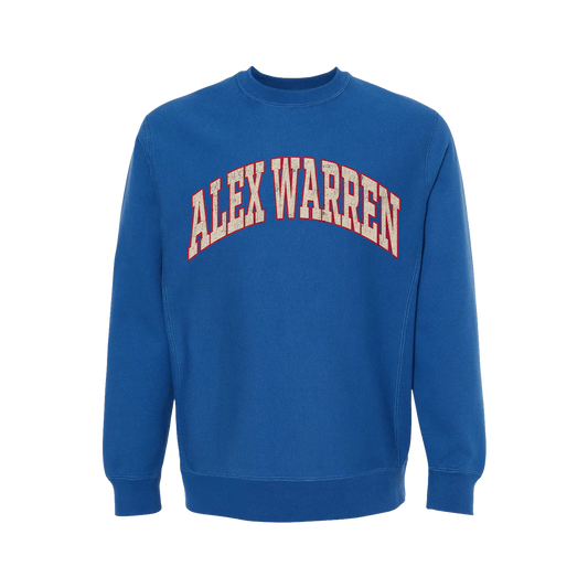 Alex Warren Tour Merch - Collegiate Crewneck