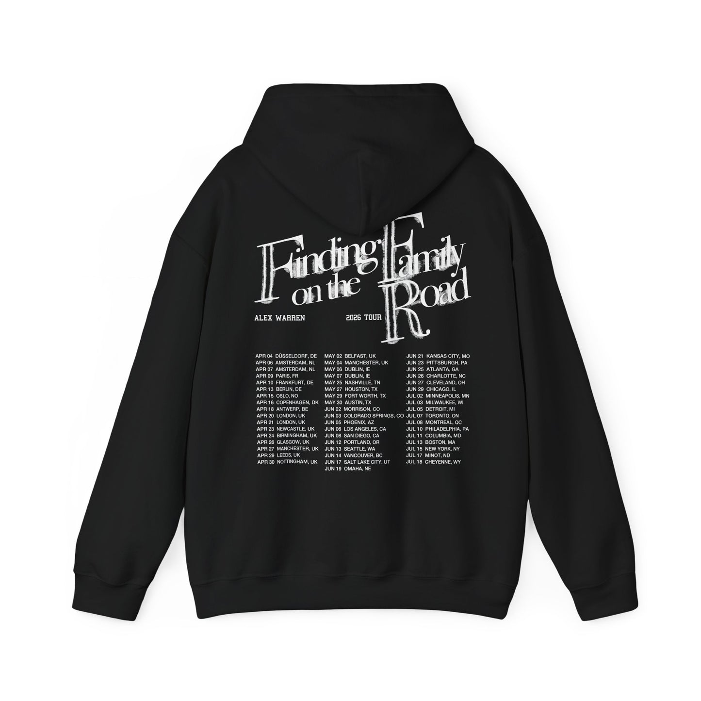 Alex Warren Merch - FFOTR Tour Dates Hoodie